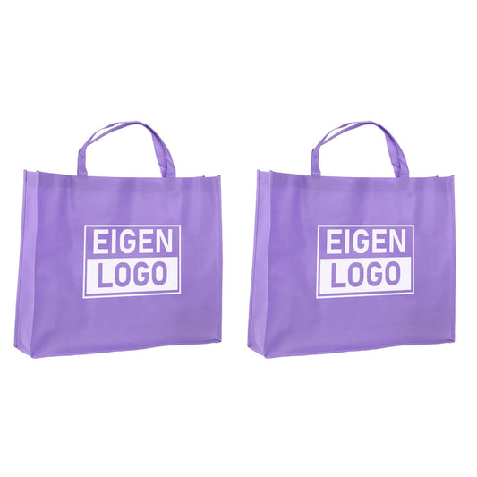 Shopper bedrucken lassen Lila Non Woven 54x14x45cm