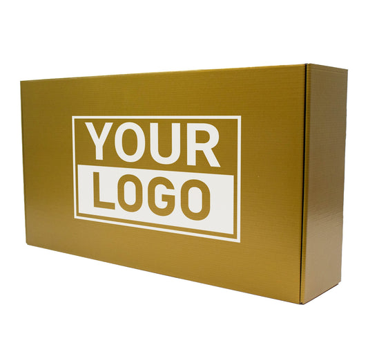 Postkartons bedrucken Gold 610x329x135mm
