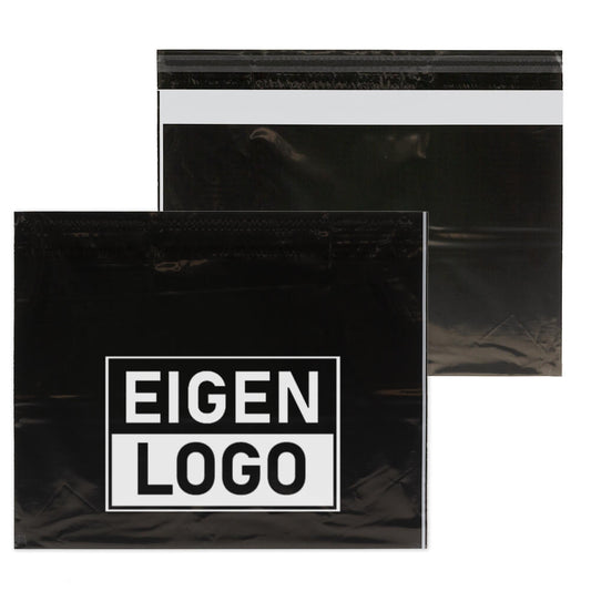 Schwarze Versandtaschen Druck Large