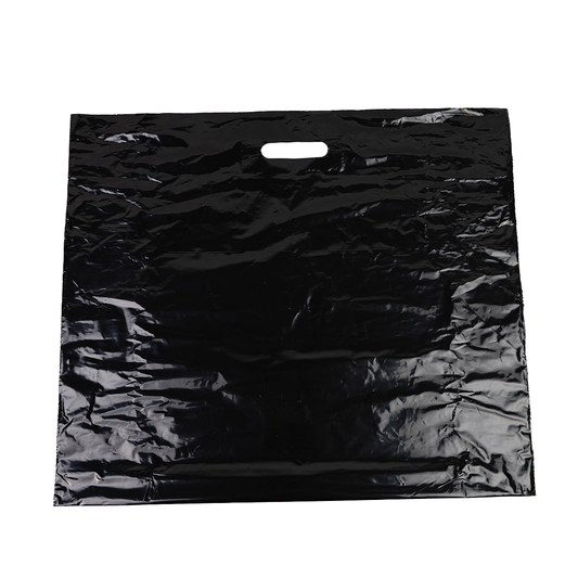250x Plastiktüten 60x51+2x4cm schwarz