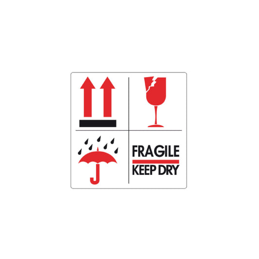 500x Etikett 'Fragile/Keep dry'