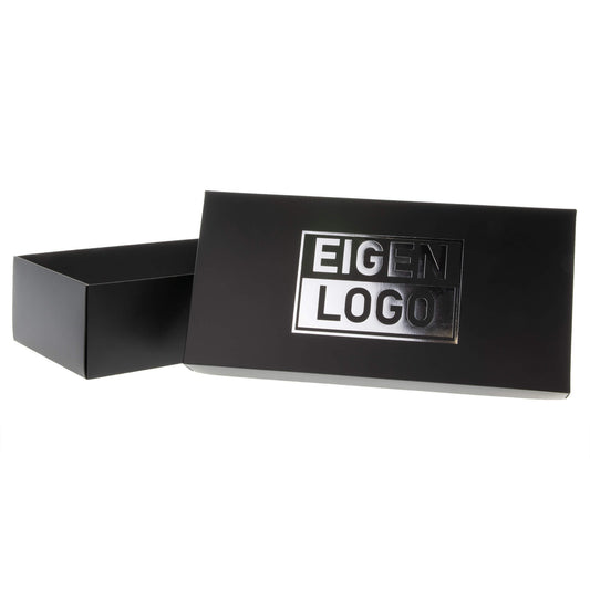 Geschenkkartons bedruckt Schwarz 355x168x94mm - Metallic