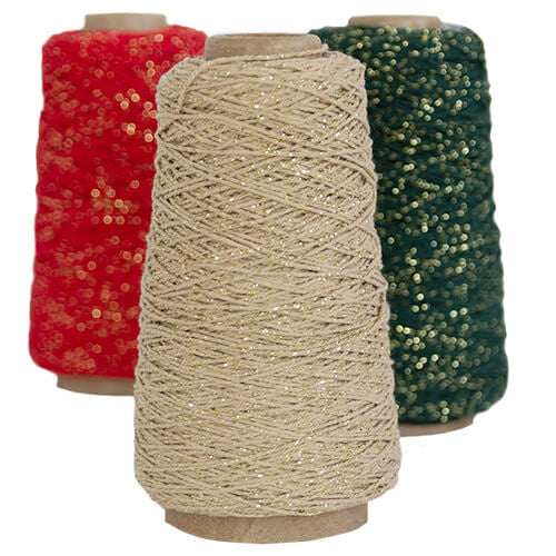Baumwollseil Beige mit Gold 2mm x 300m