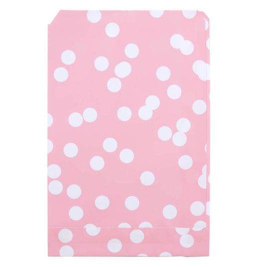 200x Papiertüten Dots Rosa 17x25cm