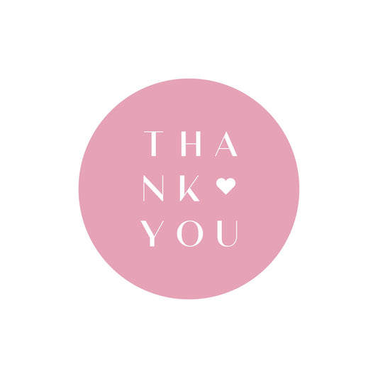 500x Aufkleber 'Thank You' 40mm