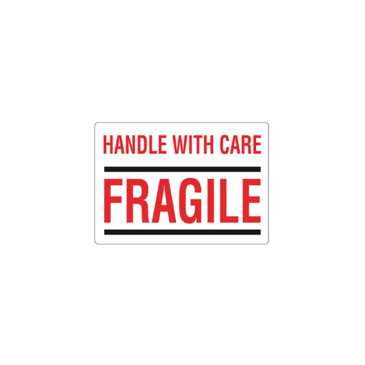 500x Etikett 'Handle with care/Fragile'