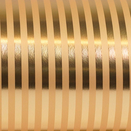 Geschenkpapier Gold Metallisierte Streifen 50cm x 100mtr