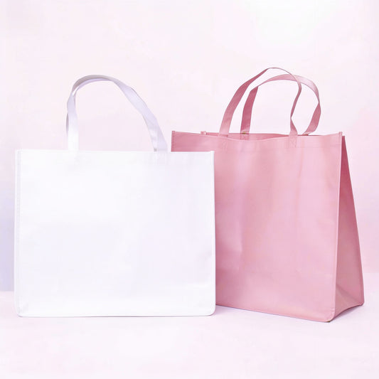 10x Shopper Pink Lavender Non Woven 42x12x35cm