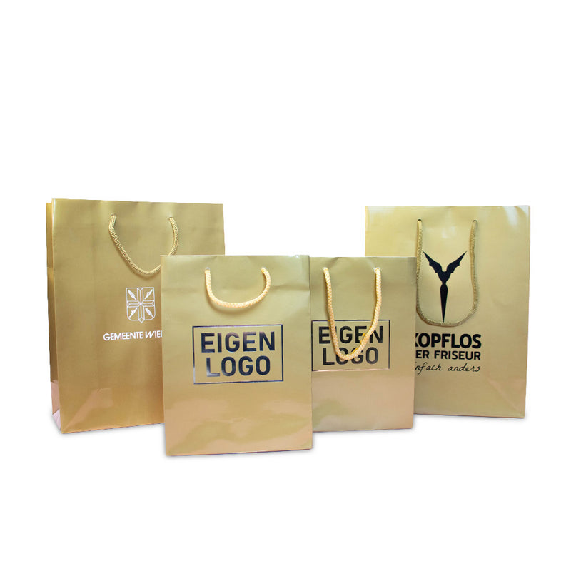 Geschenktüten Druck Gold A4