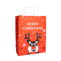 50x Papier-Weihnachtstüten A5 Rudolph