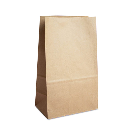 250x Blockbodenbeutel Braun Kraft 18x11x30cm