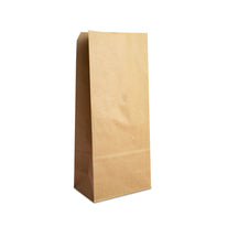 250x Blockbodenbeutel Braun Kraft 14x8x32cm