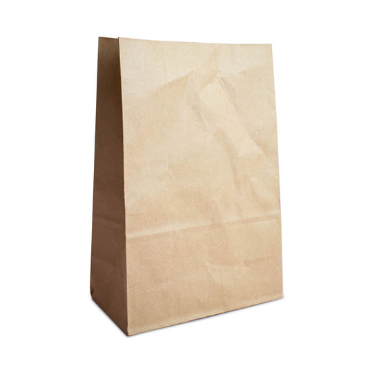 250x Blockbodenbeutel Braun Kraft 22x11x32cm