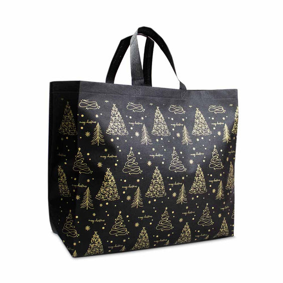 10x Weihnachtsshopper Trees - Schwarz/Gold