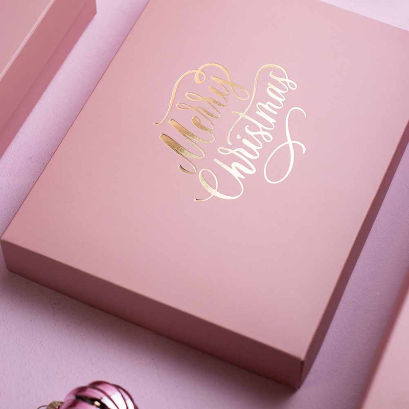 20x Weihnachts-Geschenkbox Rosa 355x168x94mm