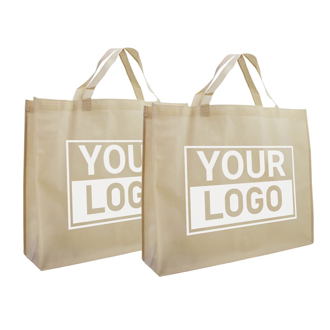 Shopper Druck Beige Non woven 42x12x35cm - Express