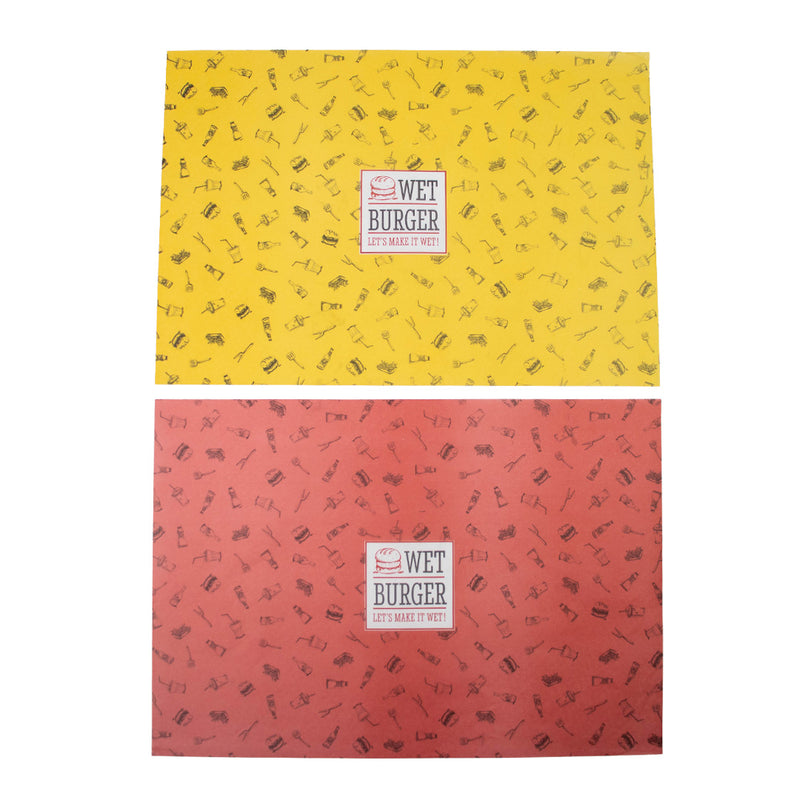Fettabweisendes Papier bedrucken 15x26cm 1-farbig
