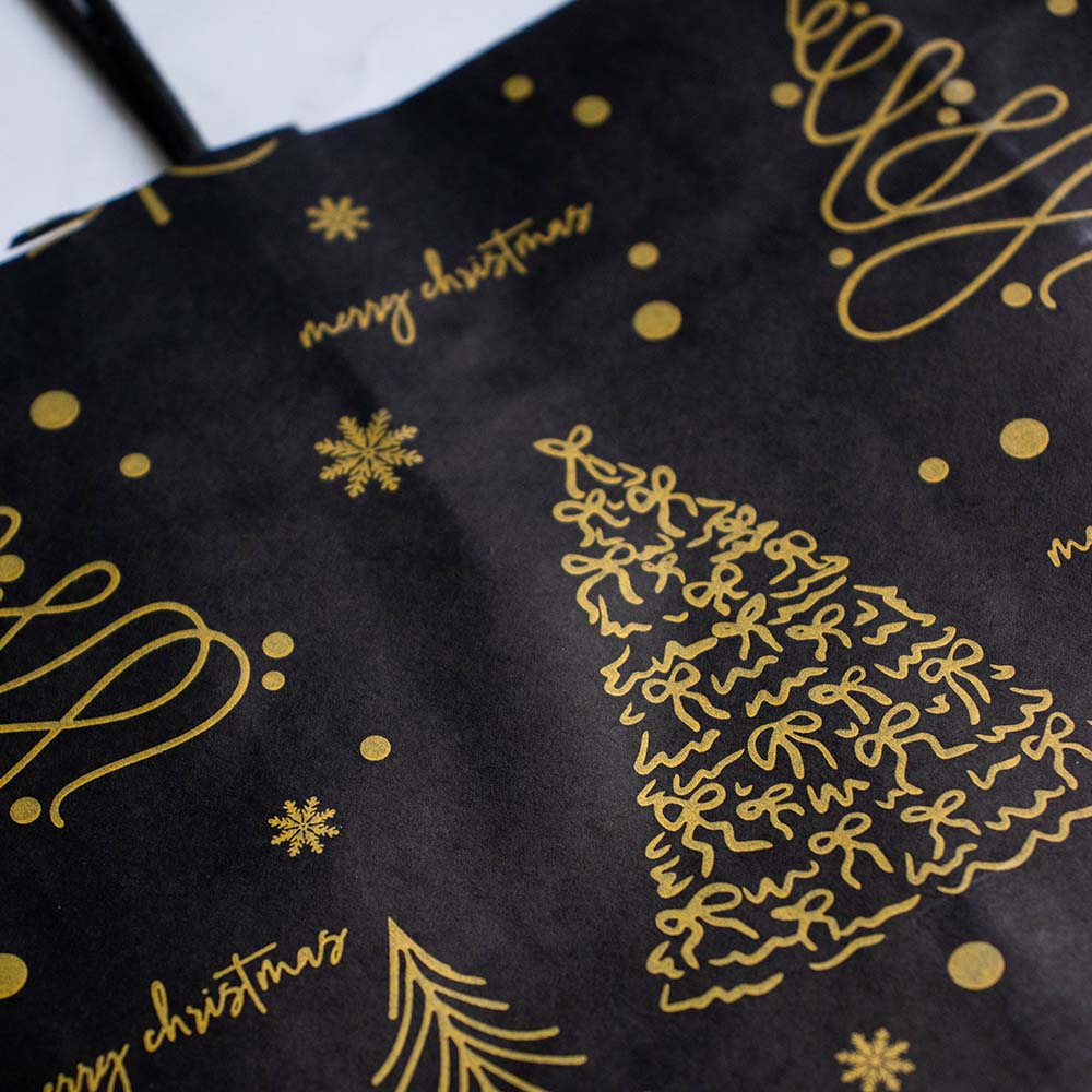 50x Geschenktüten A4 Golden trees