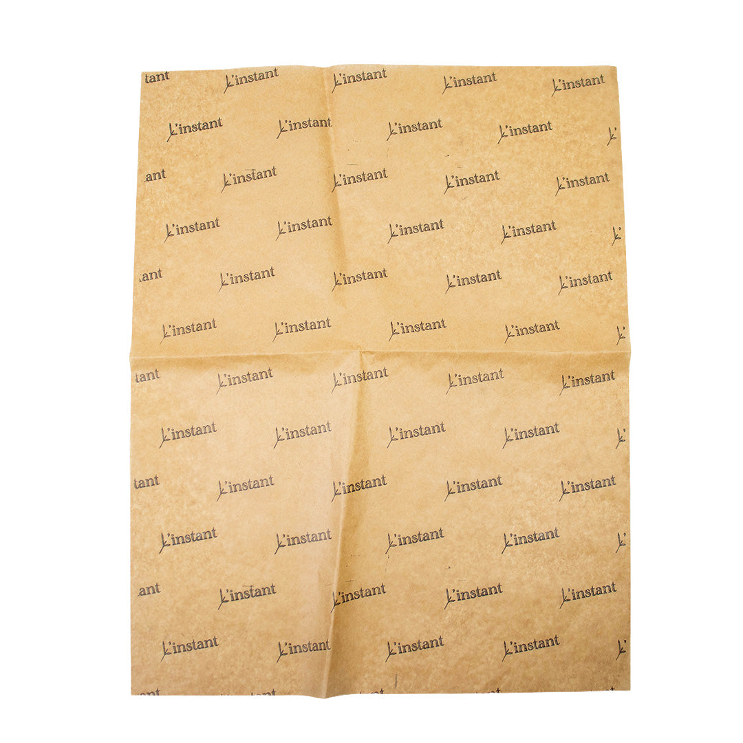Fettabweisendes Papier Braun bedrucken 15x26cm 1-farbig
