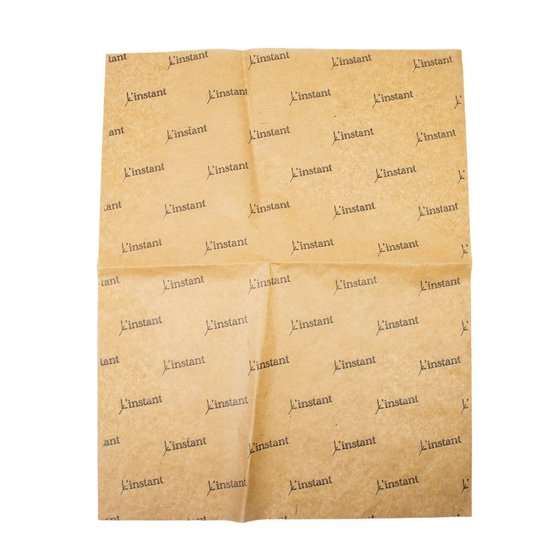 Fettabweisendes Papier Braun bedrucken 15x26cm 1-farbig