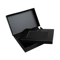 Geschenkbox Schwarz + Gutscheinkarten-Einlage