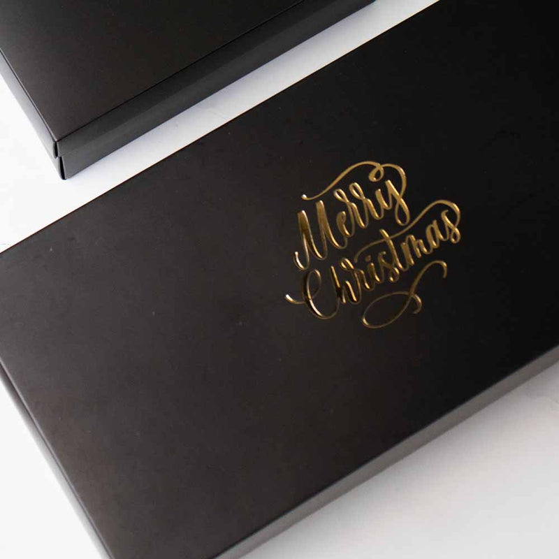 20x Weihnachtsgeschenkbox Schwarz 355x168x94mm