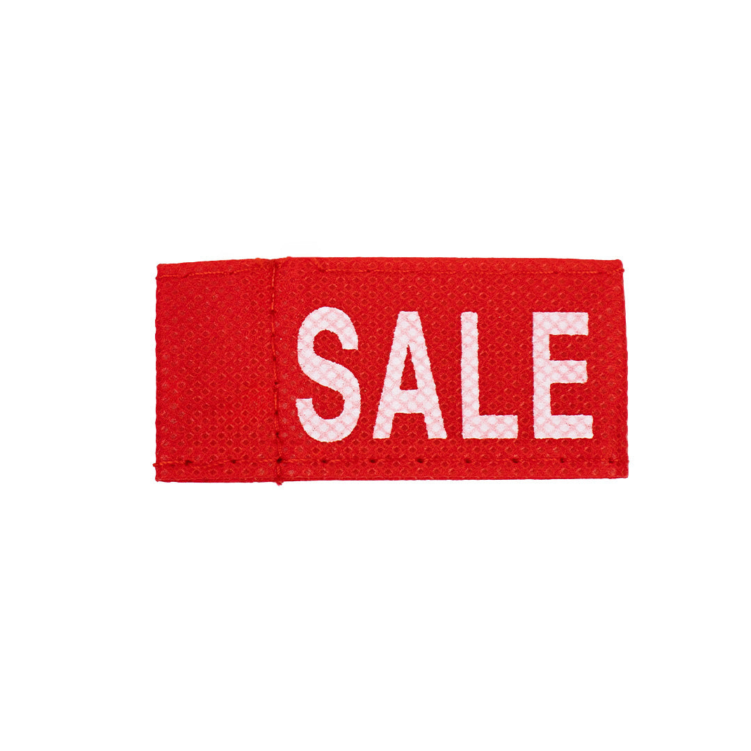 50x Kleidungsetiketten 3x6cm - SALE rot