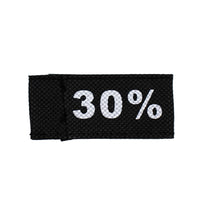 50x Kleidungsetiketten 3x6cm - 30% schwarz