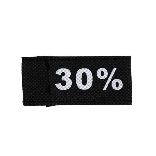50x Kleidungsetiketten 3x6cm - 30% schwarz