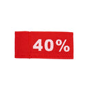 50x Kleidungsetiketten 3x6cm - 40% rot