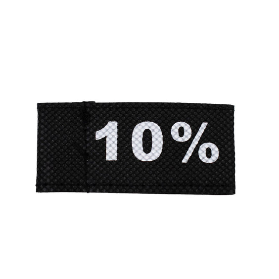 50x Kleidungsetiketten 3x6cm - 10% schwarz
