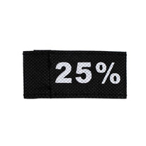 50x Kleidungsetiketten 3x6cm - 25% schwarz