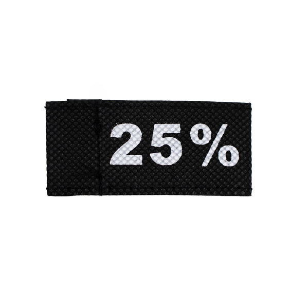 50x Kleidungsetiketten 3x6cm - 25% schwarz