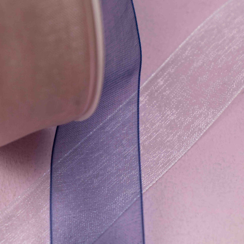 Organza Geschenkband Taupe 25mm x 50m
