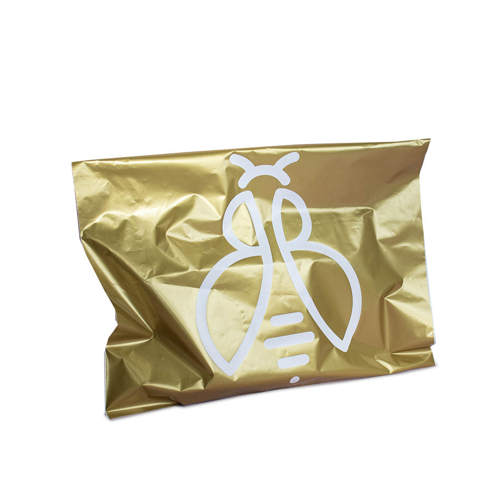 Versandtaschen Gold Querformat bedrucken XL