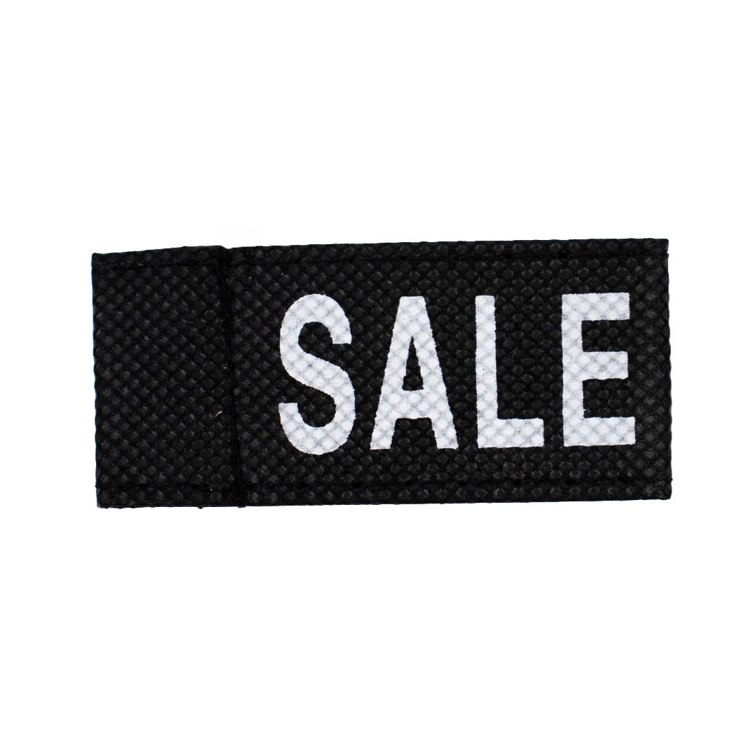 50x Kleidungsetiketten 3x6cm - SALE schwarz