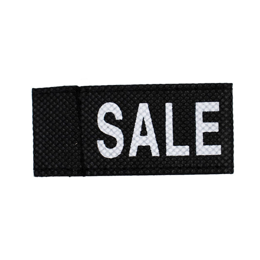 50x Kleidungsetiketten 3x6cm - SALE schwarz