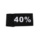 50x Kleidungsetiketten 3x6cm - 40% schwarz