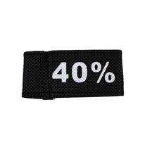 50x Kleidungsetiketten 3x6cm - 40% schwarz