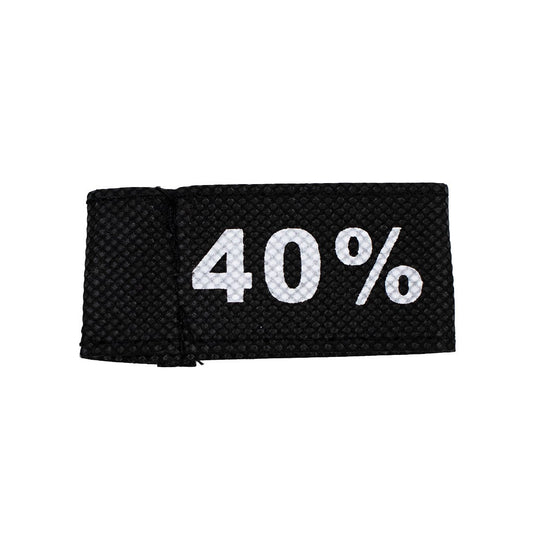 50x Kleidungsetiketten 3x6cm - 40% schwarz