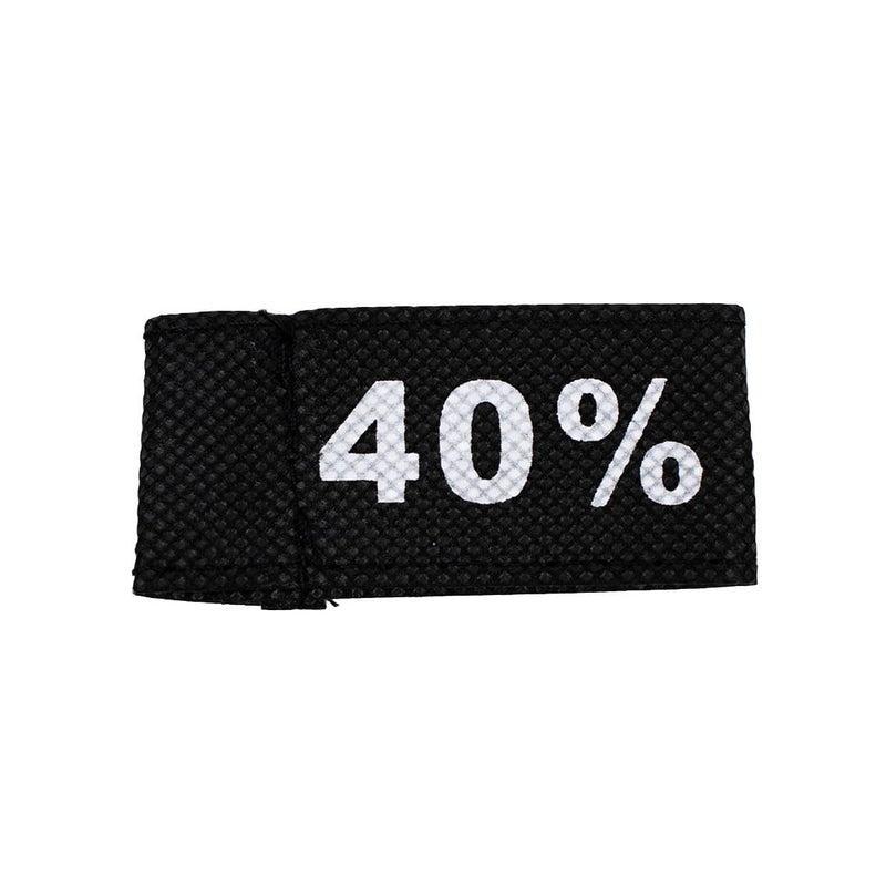 50x Kleidungsetiketten 3x6cm - 40% schwarz