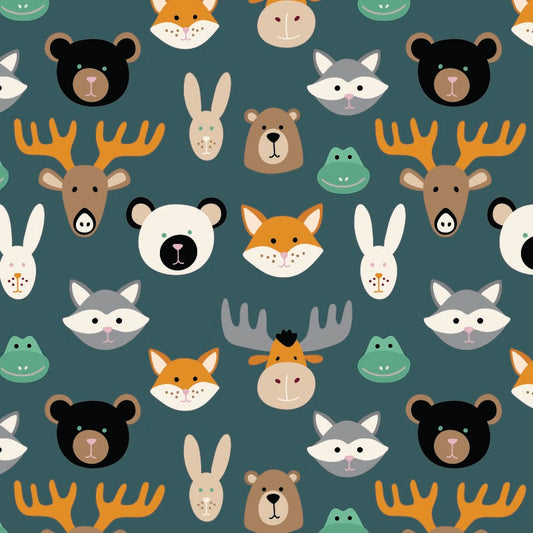 Geschenkpapier Cozy Forest Faces 50cm x 200mtr
