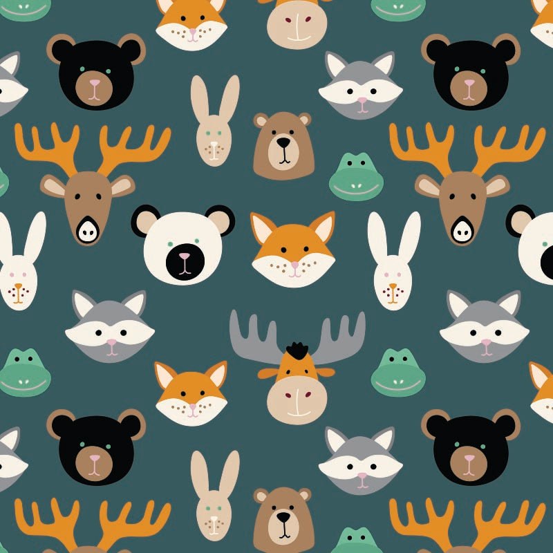 Geschenkpapier Cozy Forest Faces 30cm x 200mtr