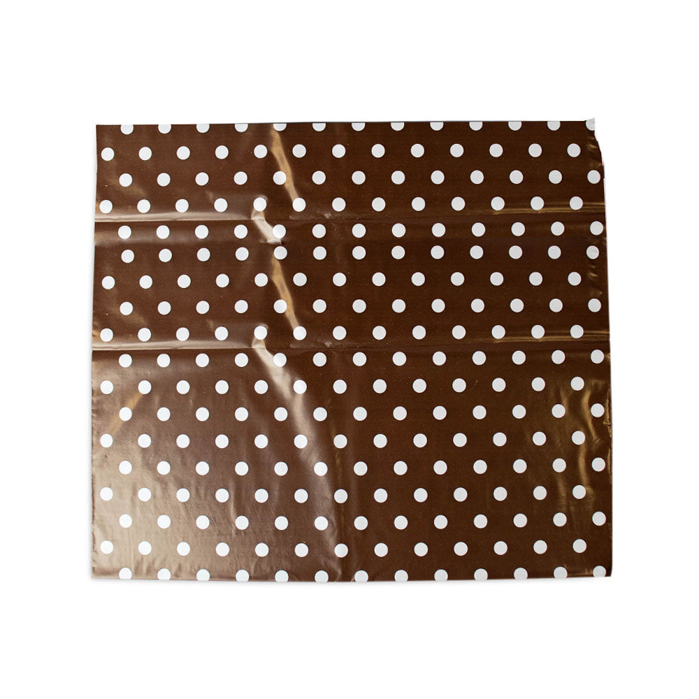 100x Versandtaschen Braun mit weißen Punkten Large