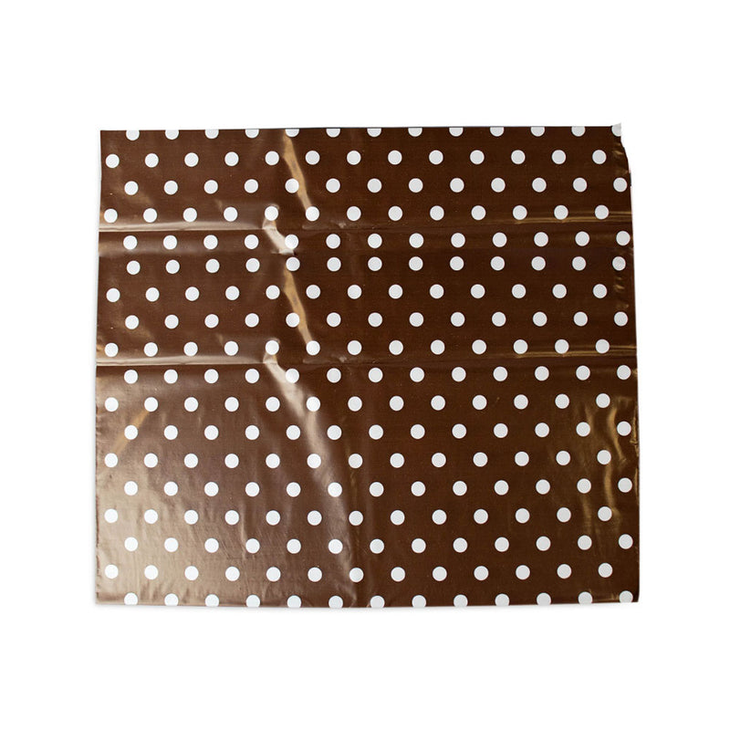 100x Versandtaschen Braun mit weißen Punkten Large