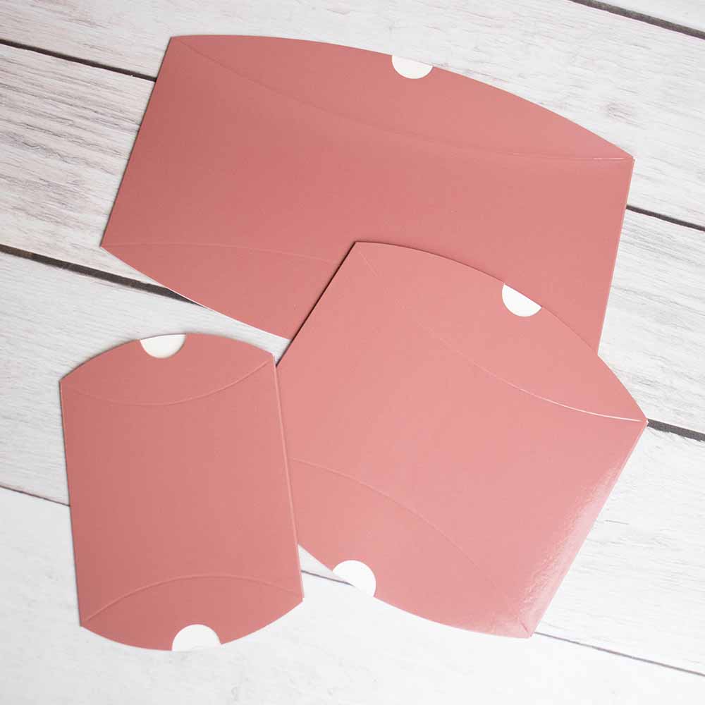 Kissenverpackung bedrucken Altrosa 110x155x40mm