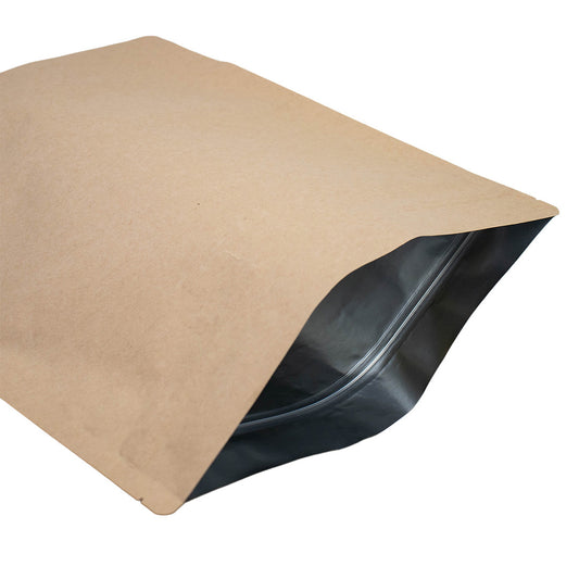 100x Standbodenbeutel Braun 25x34cm