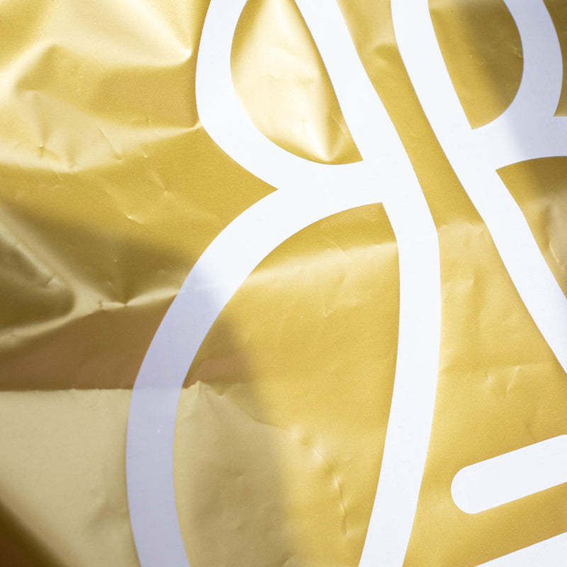 Versandtaschen Gold Querformat bedrucken XL