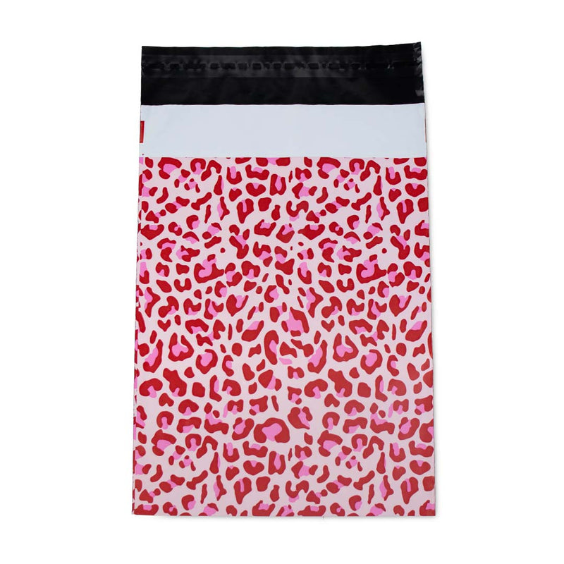 100x Versandtaschen Leopard Pink Small