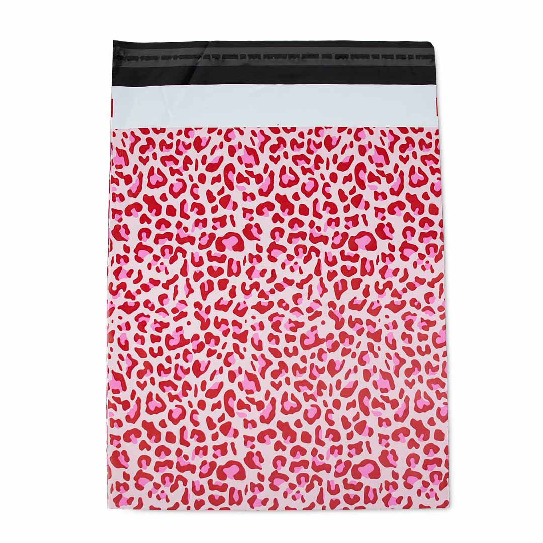 100x Versandbeutel Leopard Pink Medium